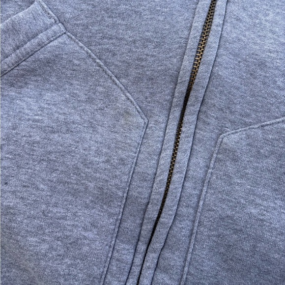 Eddie Bauer Sherpa Lined Gray Full Zip Sweatshirt Jacket Mens XL - Picture 10 of 10
